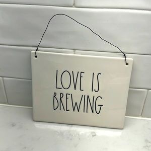 Rae Dunn “Love is Brewing” Sign